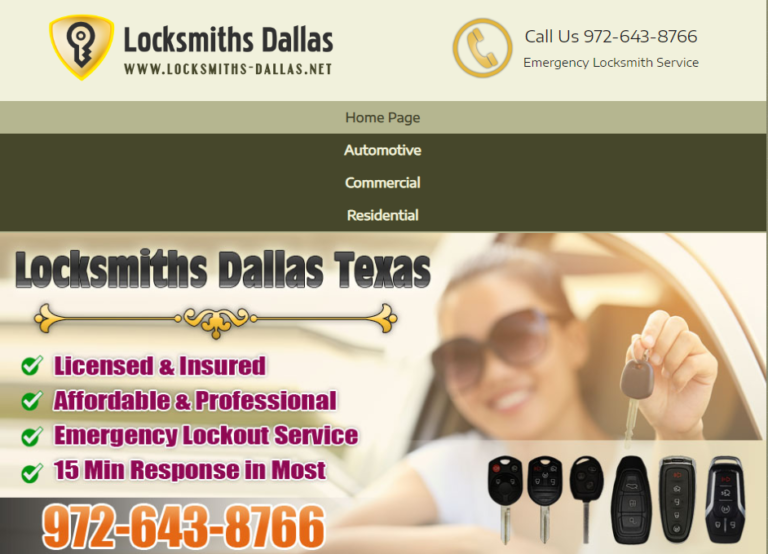 Locksmiths Dallas TX 768x554
