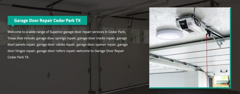 Garage Door Repair Cedar Park TX 768x303