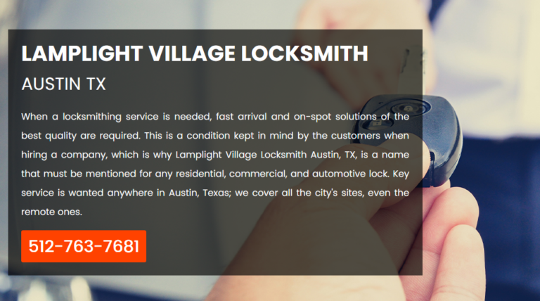 Lamplight Village Locksmith Austin TX Capture 768x428