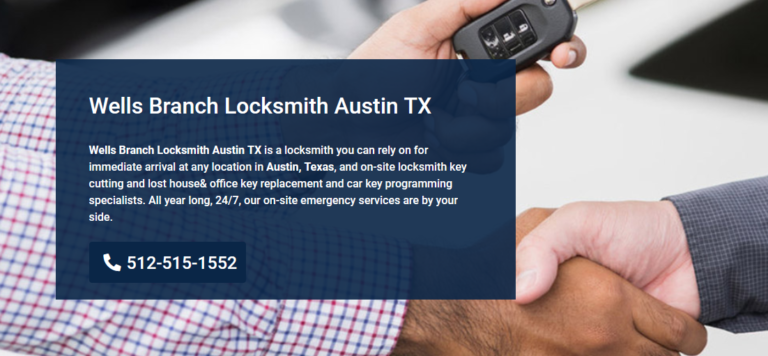 Wells Branch Locksmith Austin TX caputer 768x356