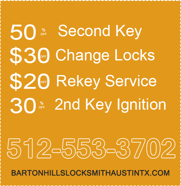 Barton Hills Locksmith Austin TX coupon