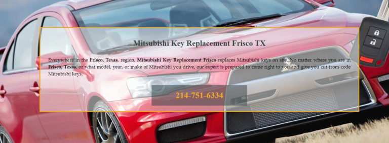 Mitsubishi Key Replacement Frisco 768x283