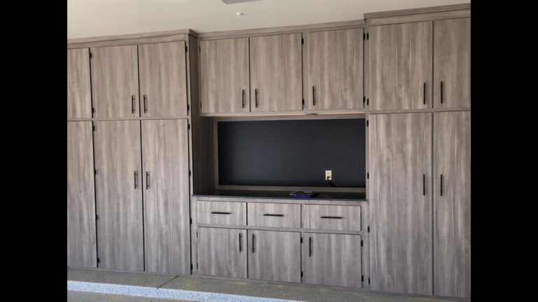 garage door cabinets slate gray 768x432