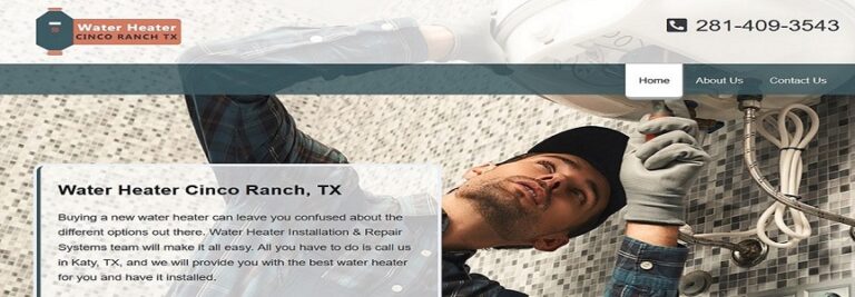 Water Heater Cinco Ranch TX 768x267