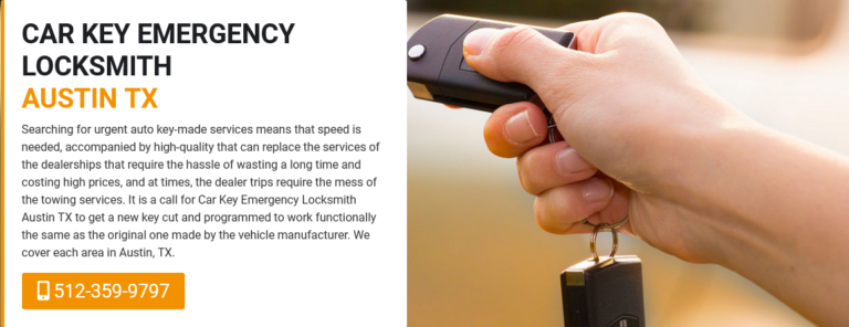 Car Key Emergency Locksmith Austin TX 768x296