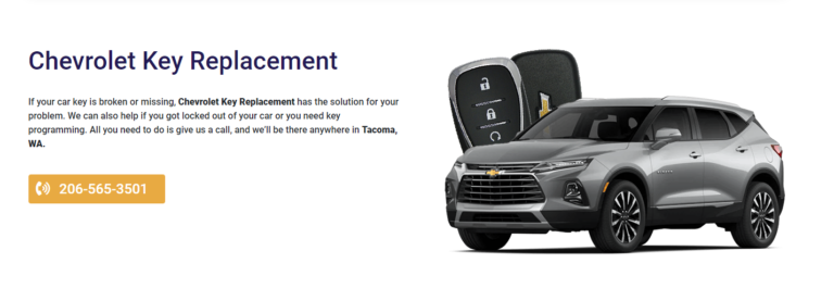 Chevrolet Key Replacement Tacoma 768x277
