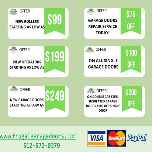 Frugal Garage Doors Austin TX big offer