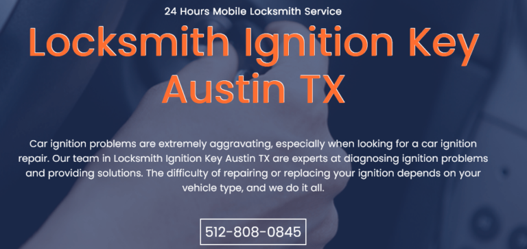 Locksmith Ignition Key Austin TX 768x363