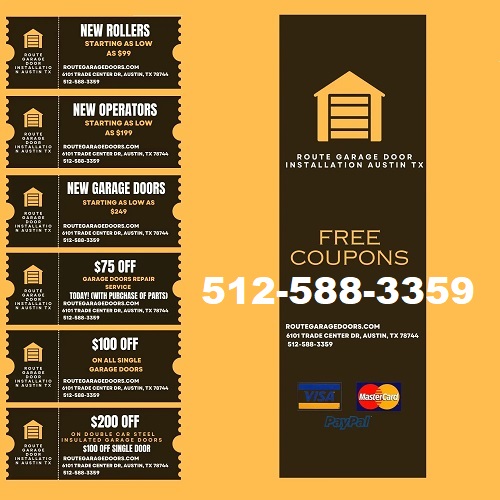 Route Garage Door Installation Austin TX coupon