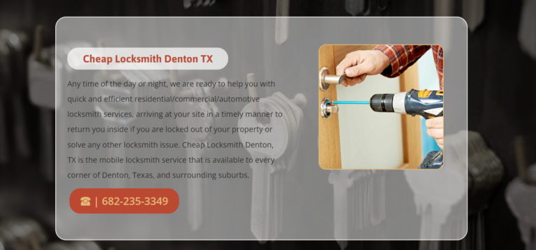 Cheap Locksmith Denton 768x359
