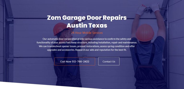 Zom Garage Door Repairs Austin TX Capture 768x372