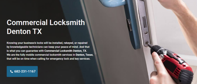 Commercial Locksmith Denton 768x326