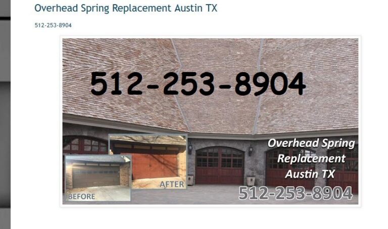 Overhead Spring Replacement Austin TX banner 768x454