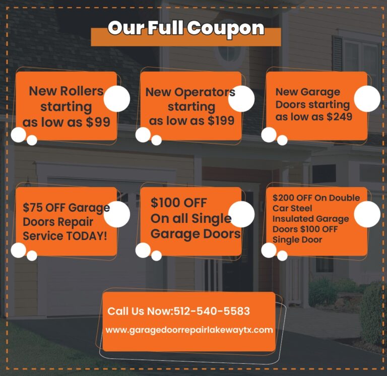 Garage Door Repair Lakeway TX coupon 768x746