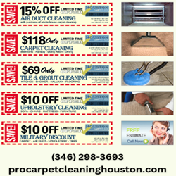 Pro Carpet Cleaning Houston Coupon