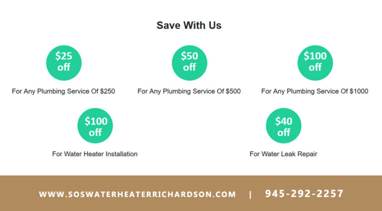 coupon SOS Water Heater Richardson TX 1 768x425