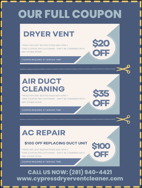 cypress tx dryer vent cleaning
