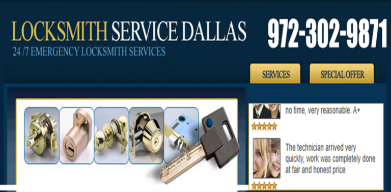 Locksmith Service Dallas TX 768x377