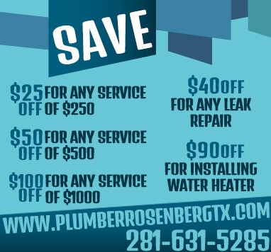Plumber Rosenberg TX offers