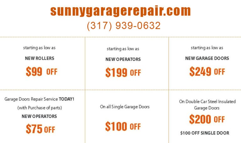 coupon Sunny Garage Door Repair 317 939 0632 768x455