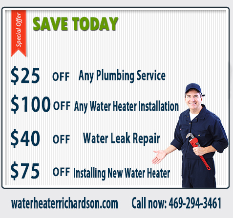 special offer details Water Heater Richardson Texas 1