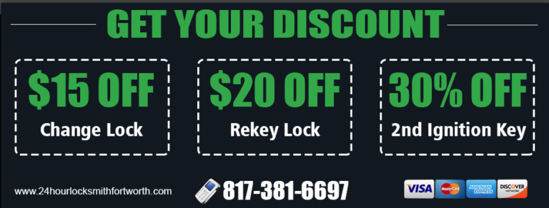 24 Hour Locksmith Fort Worth coupon 768x291