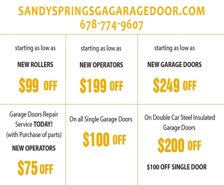 Sandy Springs GA Garage Door Coupon 768x634