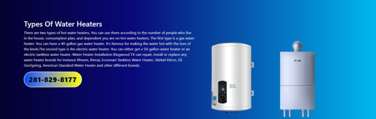 Water Heater Installation Kingwood TX cover 768x245