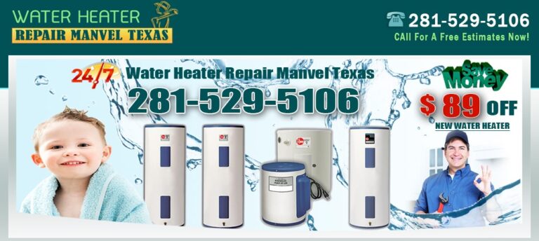 Water Heater Repair Manvel TX cover 768x344