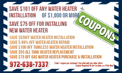 coupon2 Water Heater Repair Irving TX 1