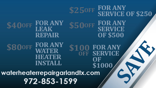 discount plumbing coupon Water Heater Repair Garland TX