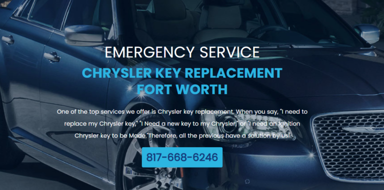 Chrysler Key Replacement Fort Worth cover 768x381