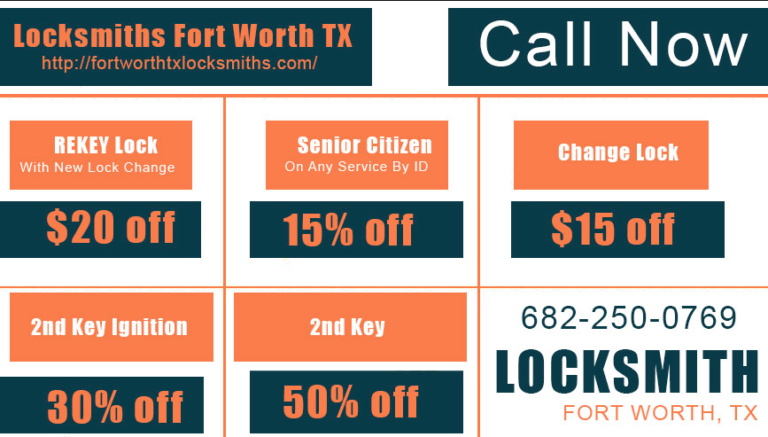 Locksmiths Fort Worth TX coupon 1 768x437