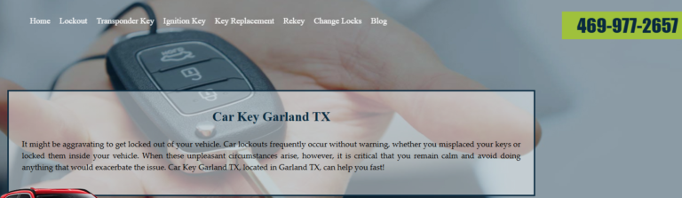 Car Key Garland TX cover 768x223