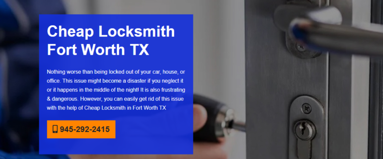 Cheap Locksmith Fort Worth cover 768x319