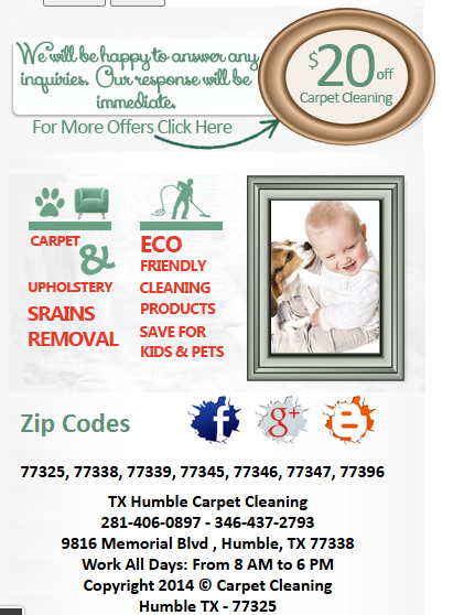 TX Humble Carpet Cleaning copoun