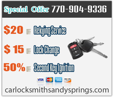 Car Locksmith Sandy Springs Coupon