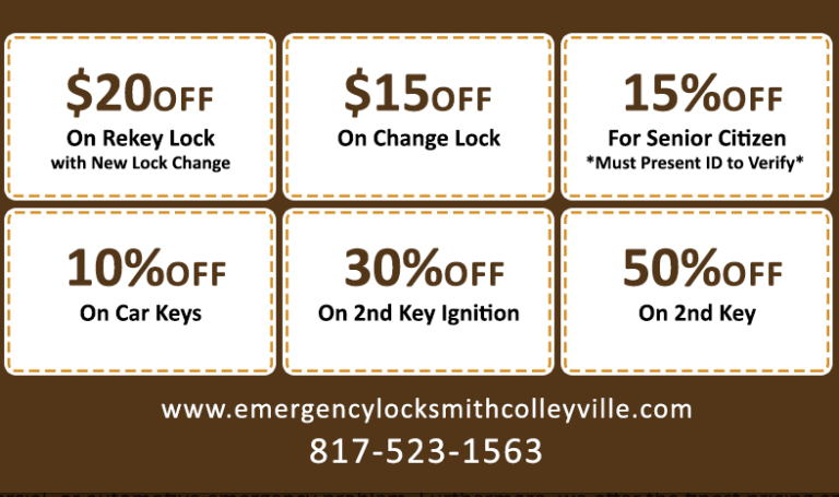 Emergency Locksmith Colleyville Coupon 1 768x455