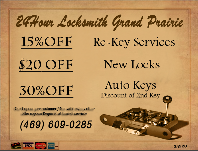 24 HR Locksmith Grand Prairie coupon