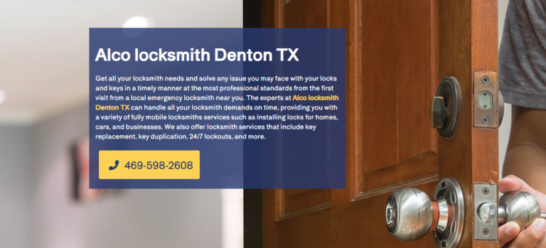 Alco Locksmith Denton cover 768x349