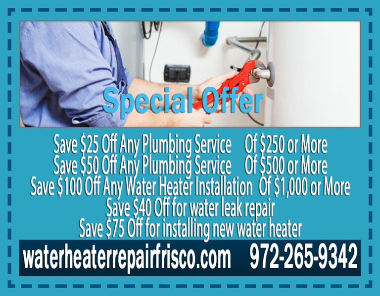 Coupon Water Heater Repair Frisco 768x597