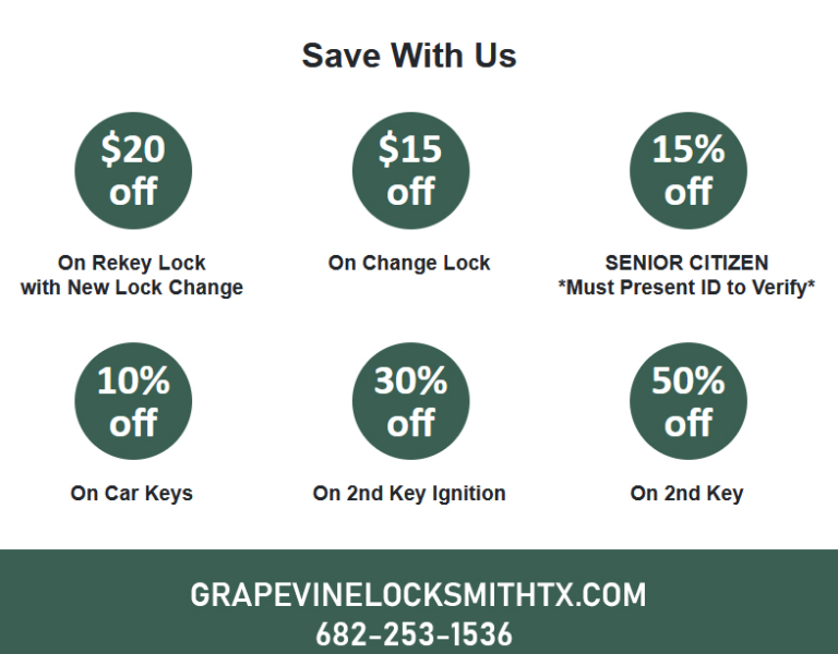 Locksmith Grapevine TX coupon 1 768x600