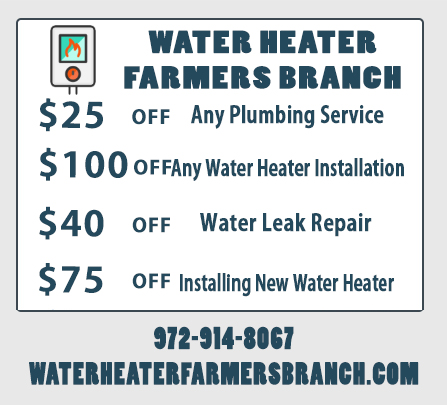 special offer details Water Heater Farmers Branch TX
