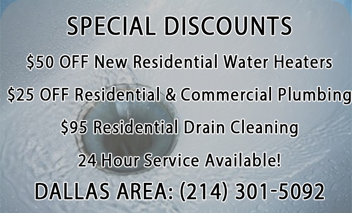 Coupon Drain Service Plumber in Dallas 1