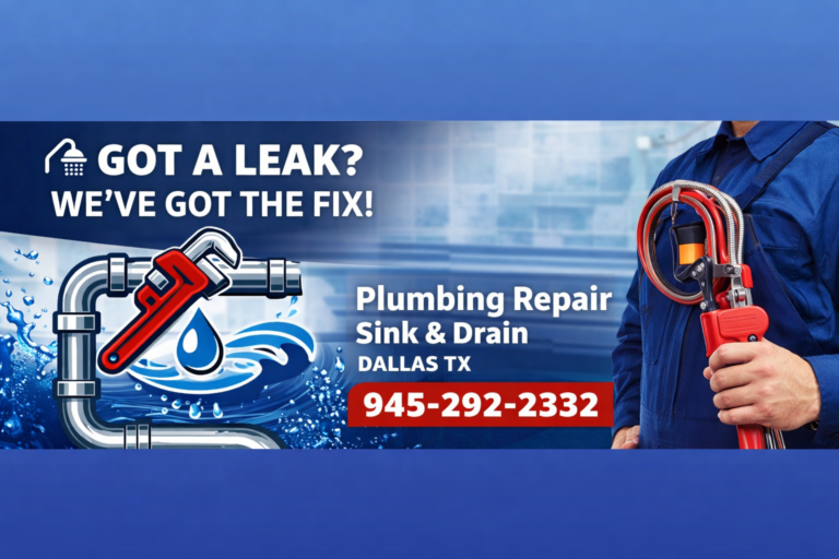 Plumbing Repair Sink Drain Dallas TX cover 768x512