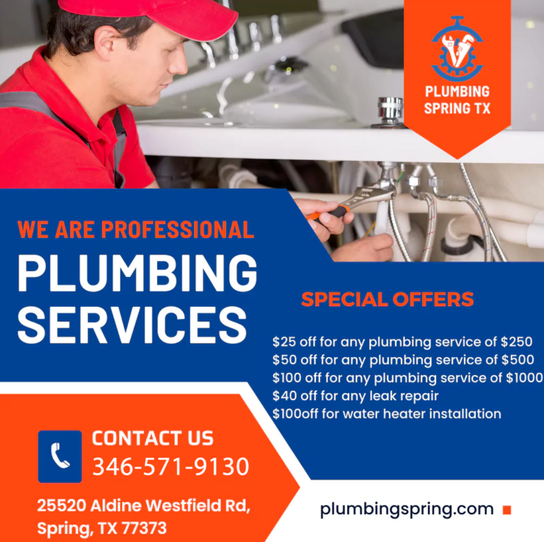 Plumbing Spring TX offers 1 768x765