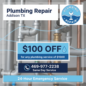 coupon plumbing repair addison