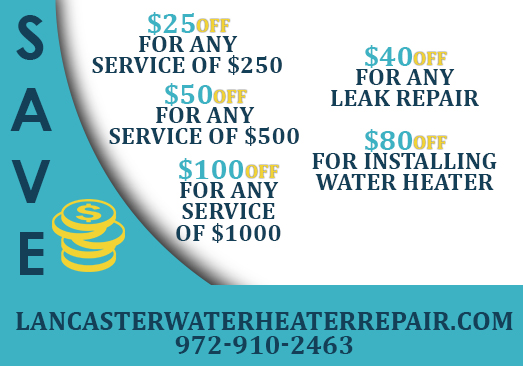 discount plumbing coupon 3 Lancaster Water Heater Repair 1