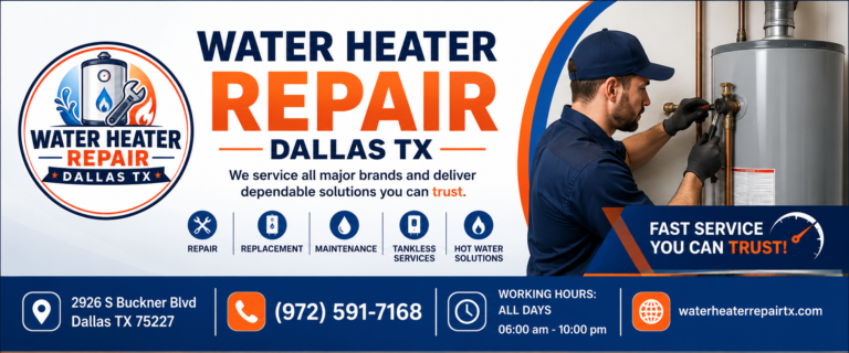 Water Heater Repair Dallas TX cover 768x320