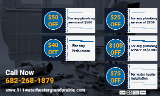 coupon 911 Water Heater Grand Prairie TX medium